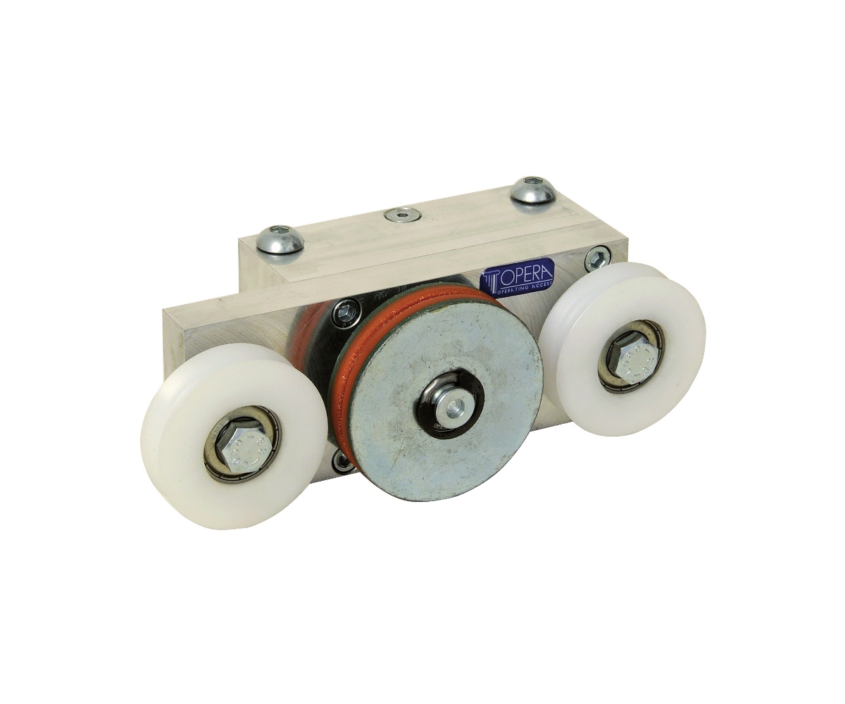 Art. 60001 - Continuous locking regulator with 3 wheels for steel cable ...